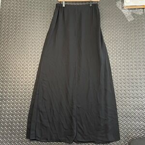 Vintage Adrianna Papell‎ Evening Essentials Black Long Maxi Skirt w/ Slit Sz 10